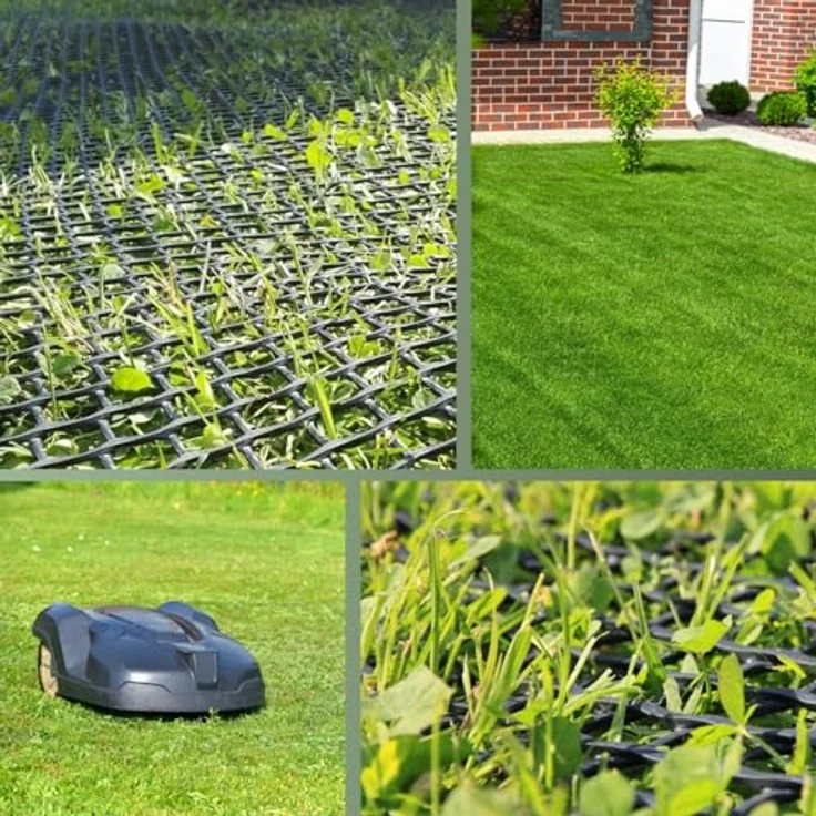 HaGa® RASENSCHUTZGITTER 1,3m x 5m, Masche 30mm, HD-PE, schwarz, ideal für Stellplätze und Bodenschutz – Bild 7