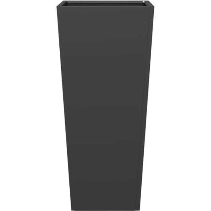 vidaXL Pflanzkübel Schwarz 35x35x75 cm Stahl, rostbeständig und strapazierfähig – Bild 4