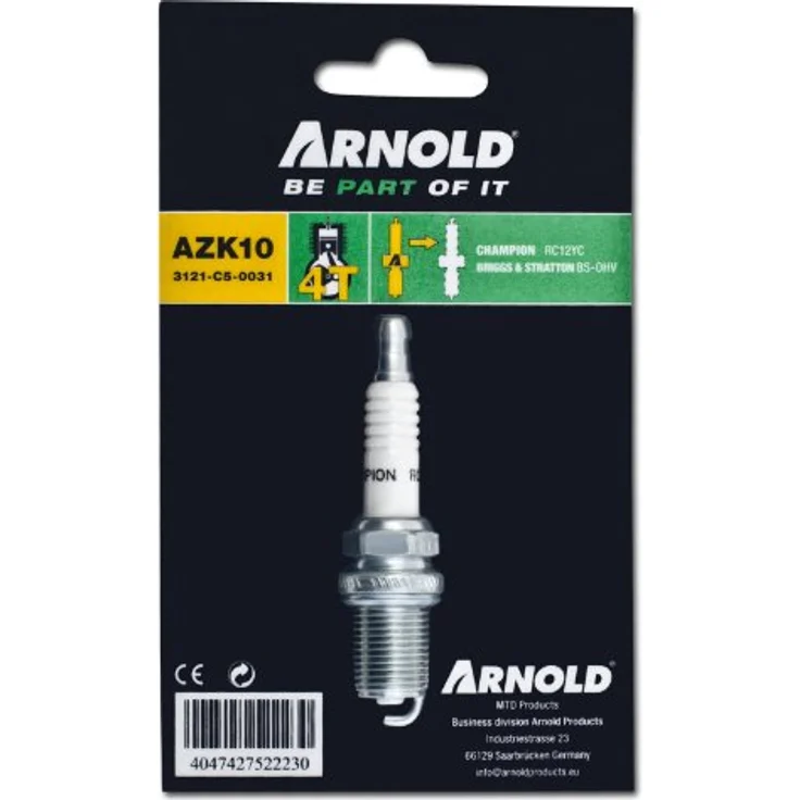 Arnold Champion Zündkerze RC12YC für 4-Takt Motorgeräte 3121-C5-0031 – Bild 3