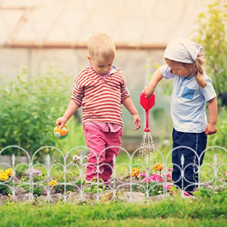 relaxdays Beetbegrenzung 12 x Beetzaun Kunststoff weiß, 30 cm Höhe, wetterfest, 12-teiliges Set zur individuellen Gestaltung - Preisvergleich – Bild 3