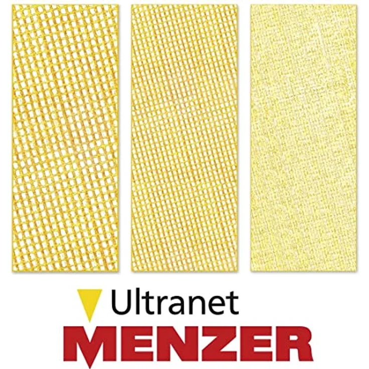 MENZER Ultranet Klett-Schleifgitter, 290 x 250 mm, f. Trockenbauschleifer, Weißes Edelkorund (5 Stk.) K80 – Bild 2