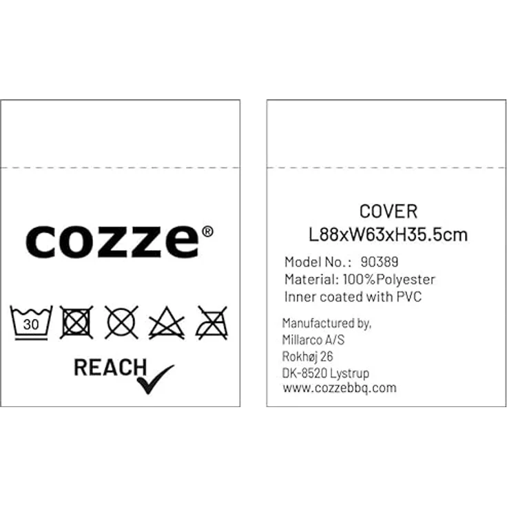 Cozze Grill-Schutzhülle für Plancha Grill 800, strapazierfähiges Polyester, wetterfest und UV-beständig – Bild 4
