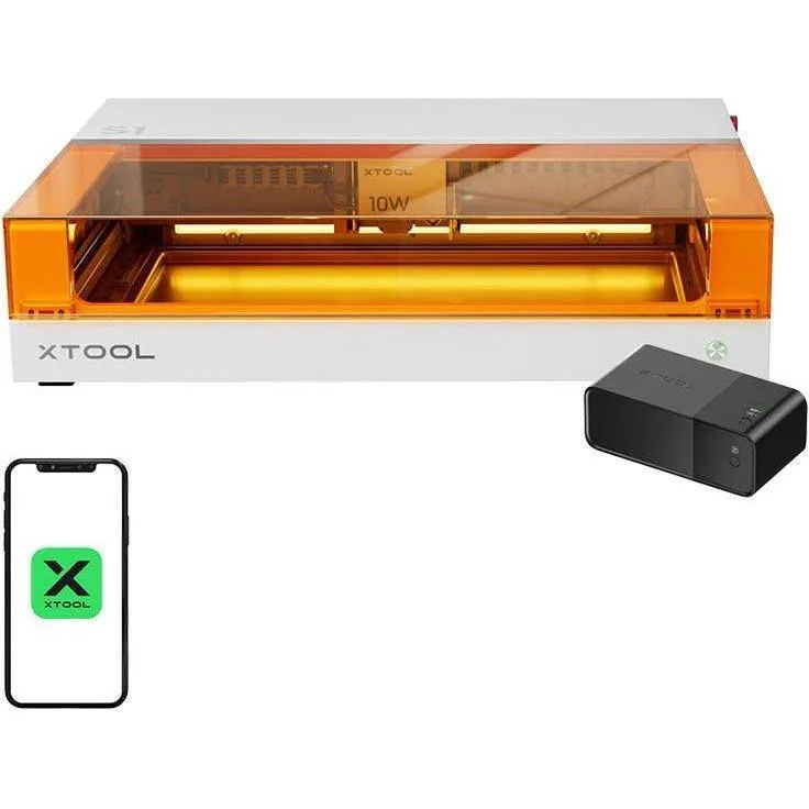 XTool S1 40W Basic, 2-in-1 Lasergravurmaschine mit austauschbaren Lasermodulen und automatisch löschendem Mini-Feuerlöschset