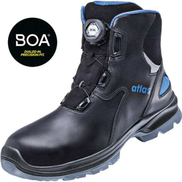 Atlas SL 9845 XP BOA ESD S3, knöchelhoher Sicherheitsschuh aus wasserdichtem Rindleder, Weite 12, Größe 44 – Bild 1