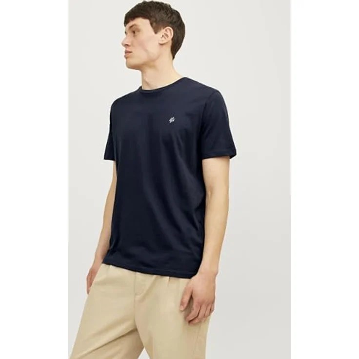 Jack & Jones Jorijxj, Herren Shirt 5er-Pack, Kurzarm, Rundhalsausschnitt, Normalfit, Weiß, Blau, Schwarz, Grün, Grau, (M) – Bild 8