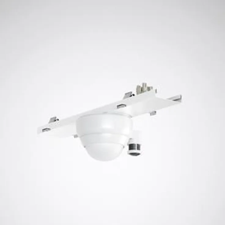 Trilux Bewegungsmelder Geräteträger mit DALI-2 Sensorik, 360° Erfassungswinkel, robustes Stahlblech für hohe Installationshöhen bis 16 m