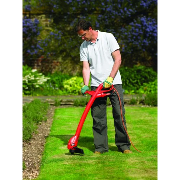 Black+Decker Elektro Rasentrimmer (350W, 25 cm Schnittbreite inkl. Ersatzspule) GL360SB, schwarz orange – Bild 15