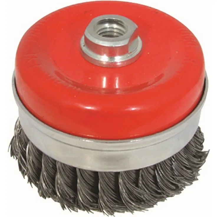 Silverline Drahtbürste, Hochfester Stahldraht, 0,5mm, M14 x 2-Innengewinde