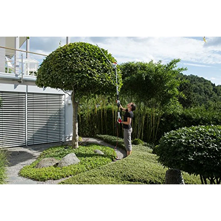 IKRA Teleskop-Heckenschere ITHS 600, Elektro-Gerät mit 51,4 cm Schnittlänge, Schultergurt und Pflegespray – Bild 15