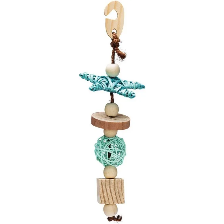 Beeztees Nagerspielzeug Snuf aus Holz, für Kaninchen, Natürliche Materialien, mint
