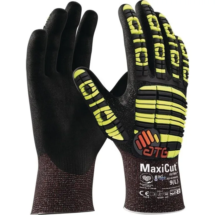 BIG Arbeitsschutz MaxiCut® Ultra™ AD-APT® 52-6745FI, Schnittschutzhandschuhe, Gr. 9, schwarz, EN 388, hohe Abrieb- und Schnittfestigkeit, DURAtech® & CUTtech®, waschbar bis 40 °C, Öko-Tex® zertifiziert, VE: 12 Paare