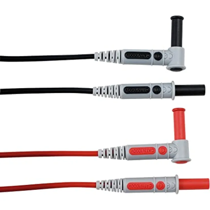 Chauvin Arnoux Messleitungs-Set [4mm Sicherheits-Stecker - 4mm Sicherheits-Buchse] 1.5m Rot, Schwarz