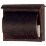 Heibi Metall Briefkasten QUELO mit Zeitungsfach Stahl braun-gold patiniert