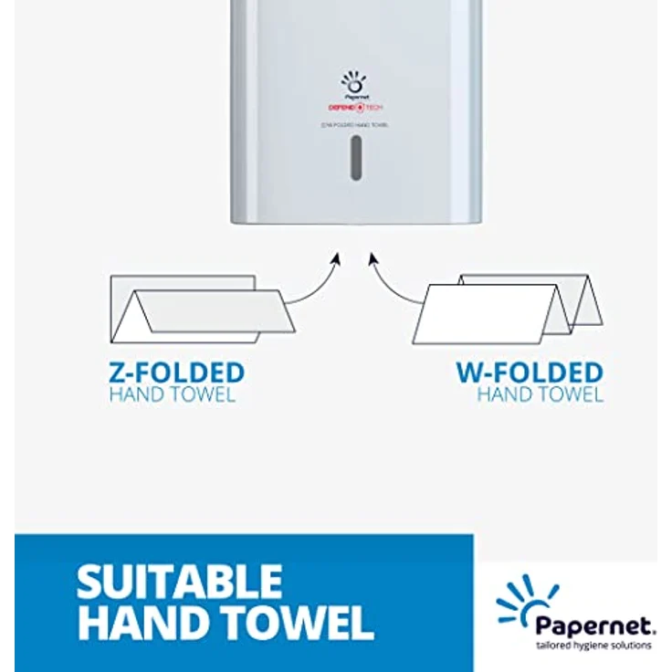 Papernet Defend Tech 416148, antibakterieller Papierhandtuchspender, kompatibel mit Z/W-Falthandtüchern, weiß – Bild 5