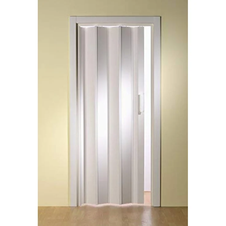 Kunststoff - Falttür ohne Fenster Luciana weiß 88,5x202 cm doppelwandig 10 mm; Made in Italy – Bild 2