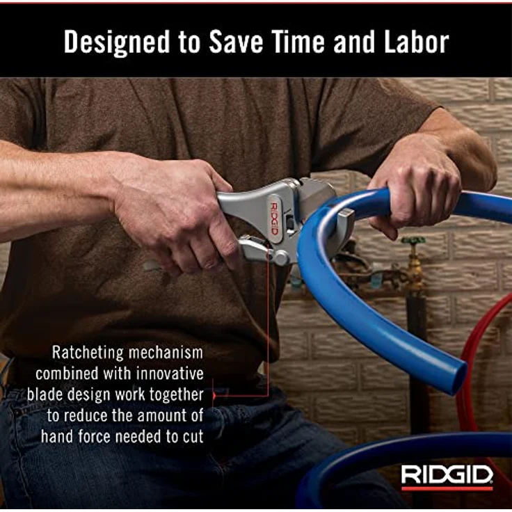 RIDGID 23498 Modell RC-1625 Ratschen-Rohrschere für Kunststoff, Kunststoffrohrabschneider von 3 mm bis 42 mm – Bild 6