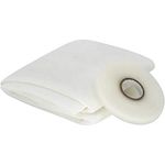 Fliegengitter Insektenschutz Fenster bodentief ohne Bohren Klettband Mückengitter Gaze französischer Balkon kürzbar weiß 100 x 120 cm