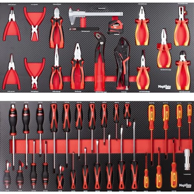 Mephisto-Tools Werkzeugwagen Pro Line "Big Black", 463-teilig, 9 abschließbare Schubladen, Chrom-Vanadium-Stahl, schwarz – Bild 4