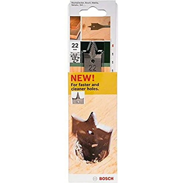 Bosch DIY Flachfräsbohrer Self Cut, 1/4"-Sechskantschaft, Ø 22 mm, für Holz und Leichtbaustoffe – Bild 1