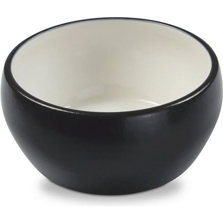 Wolters Hundenapf Diner Color, Keramik Futternapf für Wasser, Nass- und Trockenfutter, lebensmittelecht, spülmaschinengeeignet, schwarz mit farbiger Innenlasur, Größe S/M/L