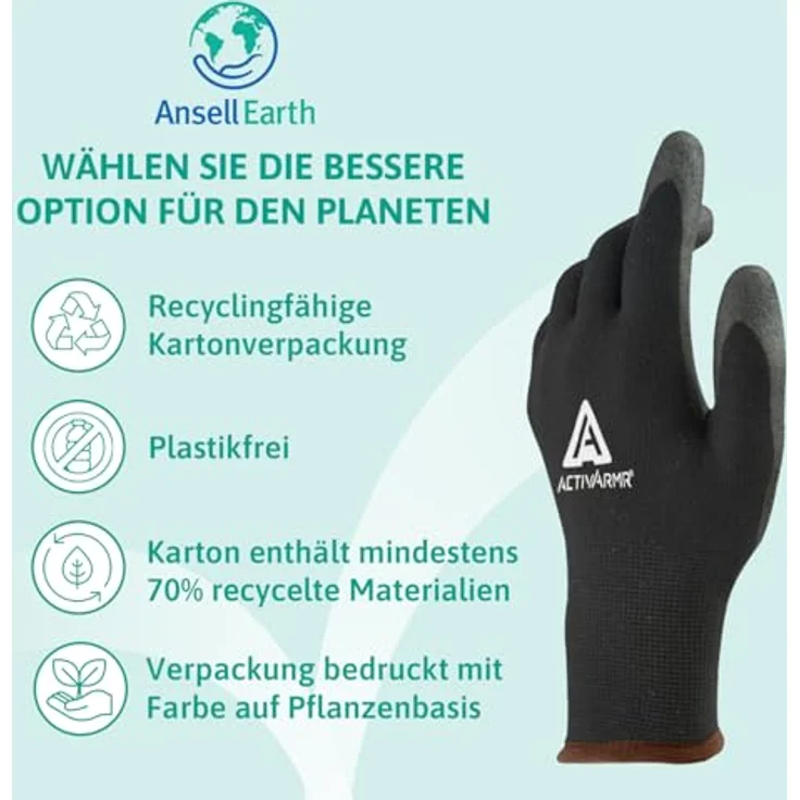Ansell Activ ARMR 97631070, Arbeitshandschuh Größe 7, kältebeständig mit PVC-Beschichtung, 1 Paar – Bild 10