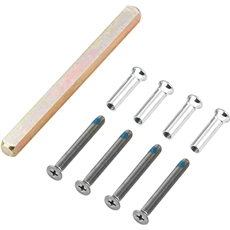 FSB 0 05 0565 00803 0000 Zubehör ASL/AGL für Türdrückergarnituren, Türstärke 79-98mm, verzinkter Stahl, 9-teilig, Silber – Bild 1
