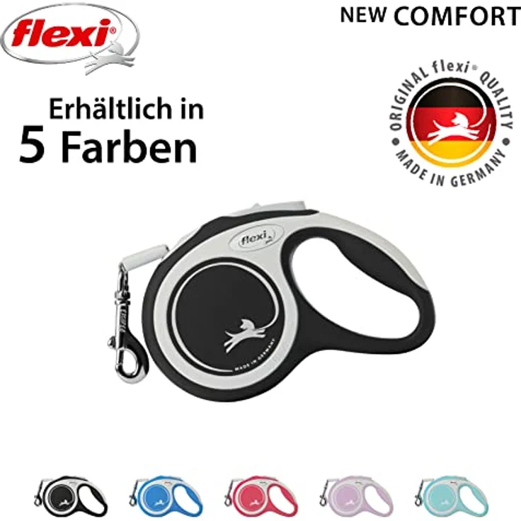 flexi Rollleine New Comfort - Schwarz - XS - 3 m, 4000498043448, blau, small – Bild 4