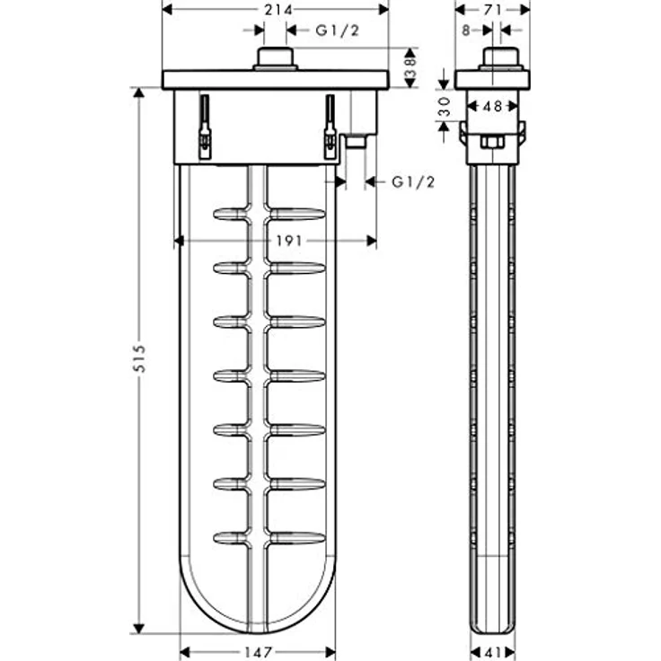 hansgrohe Schlauchbox (sBox) ovales Fertigset, Chrom – Bild 4