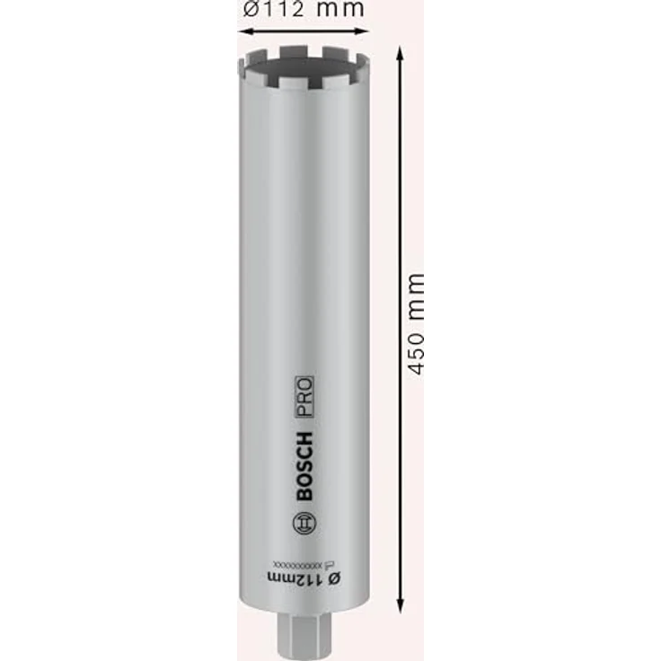 Bosch Pro Diamantnassbohrkrone Core Cutter wet, 112 mm Durchmesser, 450 mm Arbeitslänge, 1 1/4 UNC – Bild 3