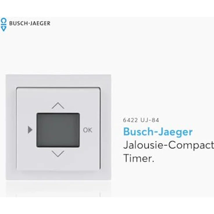 Busch-Jaeger 6422 UJ-84 Jalousie-Basis-Timer Future linear, 2-fach Komplettset mit Automatik-Timer in Studioweiß – Bild 2