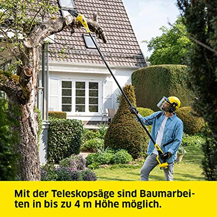 Kärcher PSW 18-20 Battery Akku-Teleskopsäge - Schwertlänge 20 cm, Kettengeschwindigkeit: 5,5 m-s, Verlängerungseinsatz: 2,9 m – Bild 4