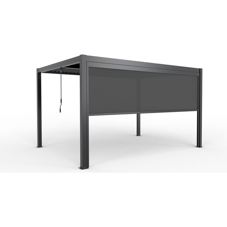 Ximax Seitenmarkise dunkelgrau, 369,8 x 217,5 x 10 cm, wind- und sichtschützend, höhenverstellbar, korrosionsbeständig, wartungsfrei und langlebig