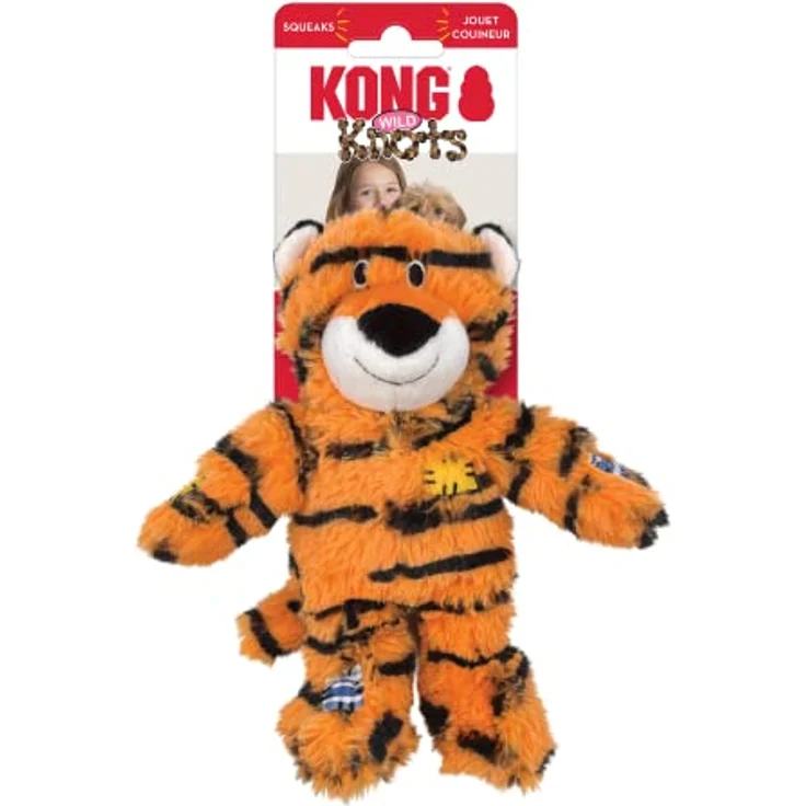 KONG - Wild Knots Tiger Squeak Toy M/L (634.7376) – Bild 3