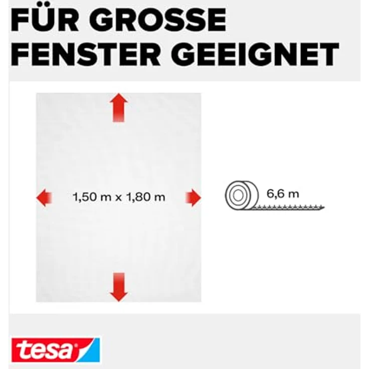 tesa Insektenschutz-Fenster STANDARD 150 x 180 cm, – Bild 3