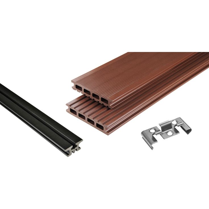 Kosche Terrassendielenpaket 'Kovalex' WPC braun, barfußfreundlich und pflegeleicht, 4000 x 6000 x 26 mm