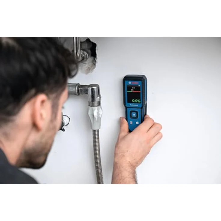 Bosch Professional GMM 1-15 Holzfeuchtemessgerät, nicht-invasiver Feuchtigkeitsmesser für 37 Holzarten und 10 Baustoffe, IP65 geschützt – Bild 8