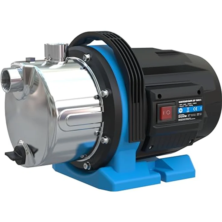 Güde Gartenpumpe GP 1045 E, 1000 W, 4500 l/h Fördervolumen, Edelstahlgehäuse, max. 45 m Förderhöhe, max. 8 m Ansaughöhe, ergonomischer Tragegriff – Bild 1