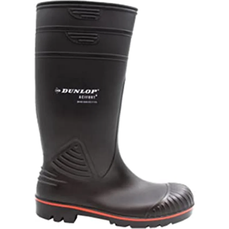 Dunlop Acifort Heavy Duty S5 Sicherheitsstiefel, schwarz, Gr. 39 mit Stahlkappe und rutschfester SRA-Sohle – Bild 4