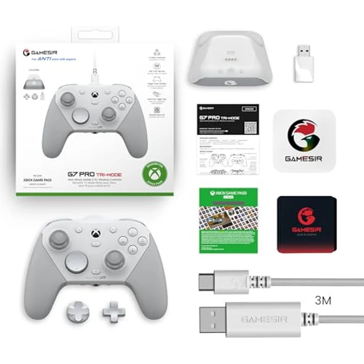 Gamesir G7 Pro (PC, Android, Xbox Series X, Xbox Series S, Xbox One X, Xbox One S), Gaming Controller, Weiss – Bild 7