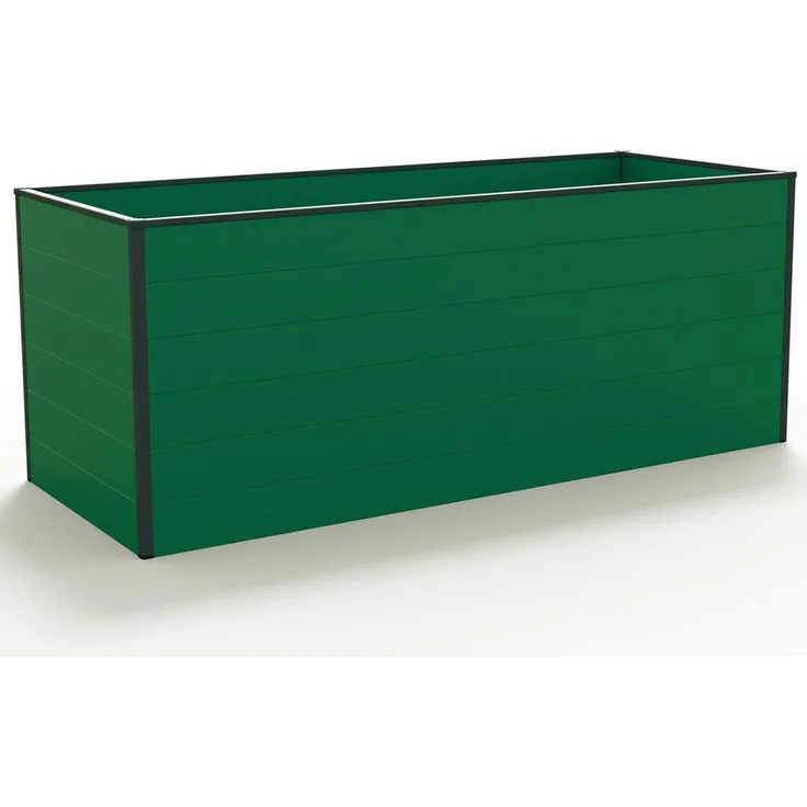 GFP Hochbeet CHRISTINA 119x99x77cm, Aluminium - Stabiles Hochbeet mit einzigartigem Hohlkammerprofil und Wärmespeicher, in Aluminium