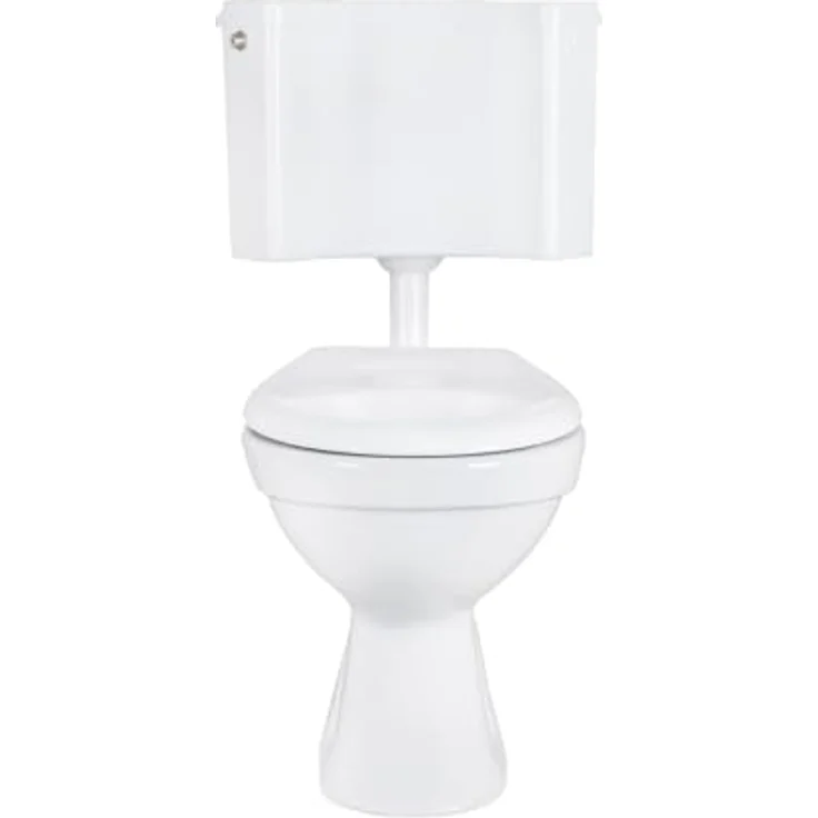 Belvit WC Set Taharet, Stand-WC mit integrierter Bidet-Funktion, Softclose Duroplast Sitz und Eck Aufputzspülkasten AP2001, spülrandlos  – Bild 2