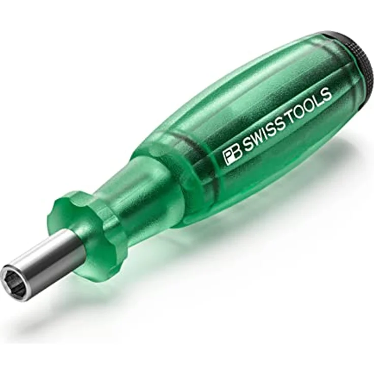PB Swiss Tools Bit Handhalter Schraubendreher PB 6464 | 100% Swiss Made | Schraubendreher magnetisch mit Bits im Griff, inklusive Schlitz 2/3/4, PH1/PH2, T10/T15/T20 Bits, Grün – Bild 1