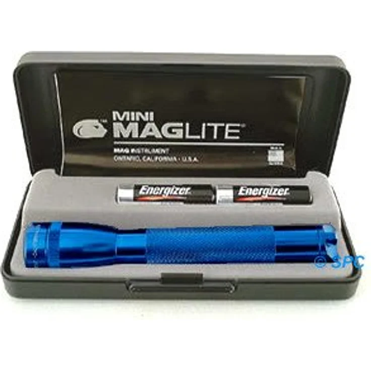 Mag-Lite Mini-Taschenlampe M2A11H Mini Maglite AA Taschenlampe 14,5 cm blau inkl. Mignon-Batterien und Nylonholster – Bild 3