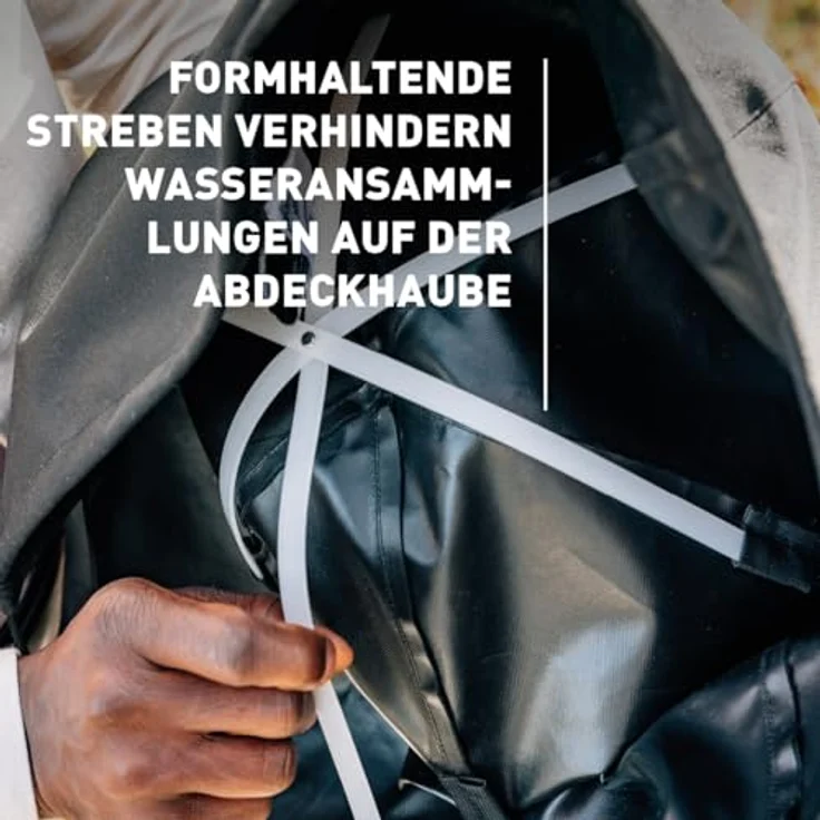 höfats MOON Abdeckhaube - passgenaue, wetterfeste, UV-beständige Schutzhülle, mit Kordelstopper - schwarz – Bild 4