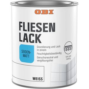 OBI Fliesenlack Weiß Seidenmatt 750 ml – Speziallack für Wandfliesen innen