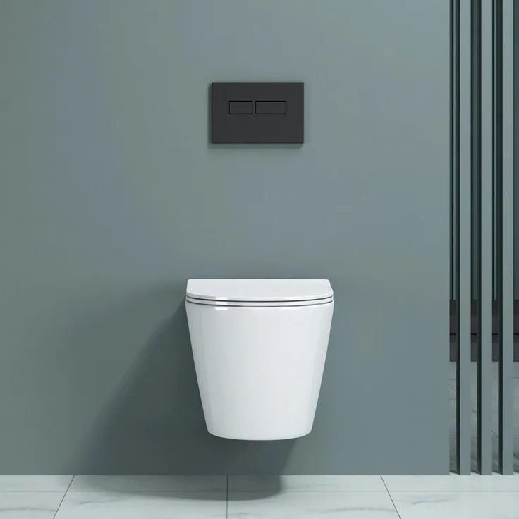 doporro Tiefspül-WC Aachen inkl. Softclose Keramik, wandhängend, Wandmontage, elegant und leise