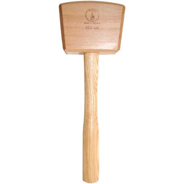 Ulmia 300-1 Holzhammer - Schreinerklüpfel 300-1 ~ Schlagkopf aus bestem, gedämpftem Rotbuchenholz, alle Kanten mit gefräster Faste, Stiel aus Eschenholz, eingeleimt und verkeilt ~ Schlagkopf: 105 x 65 x 80 – Bild 2