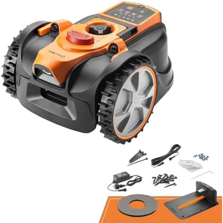 Lawnmaster OcuMow AMB16-300, Rasenmähroboter ohne Begrenzungskabel für Flächen bis 300 m², intelligente Hindernisvermeidung