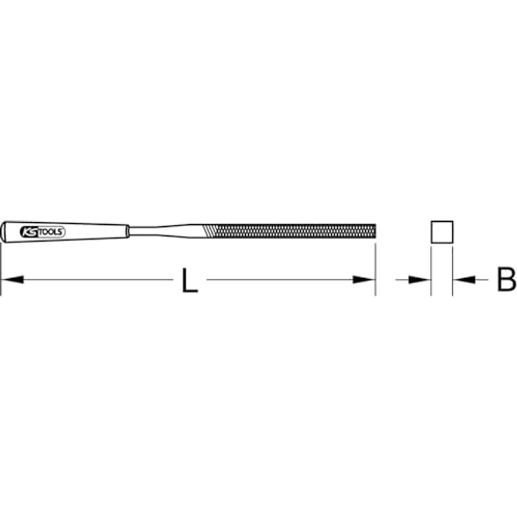 KS Tools 140.3056 Vierkant-Nadelfeile, 2mm – Bild 3