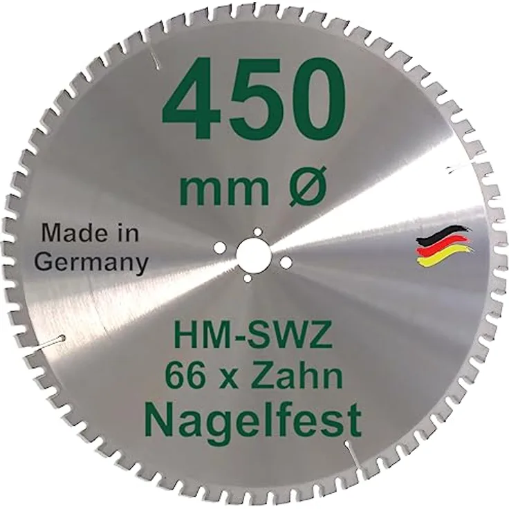 HM Kreissägeblatt 450 x 30 Z= 66 SWZ SUPER nagelfest Sägeblatt 450mm für Bauholz Naturholz Brennholz Hartholz Schalholz Faserplatten Leimholz Sägen mit Wippsäge Tischkreissäge Kreissäge Brennholzsäge